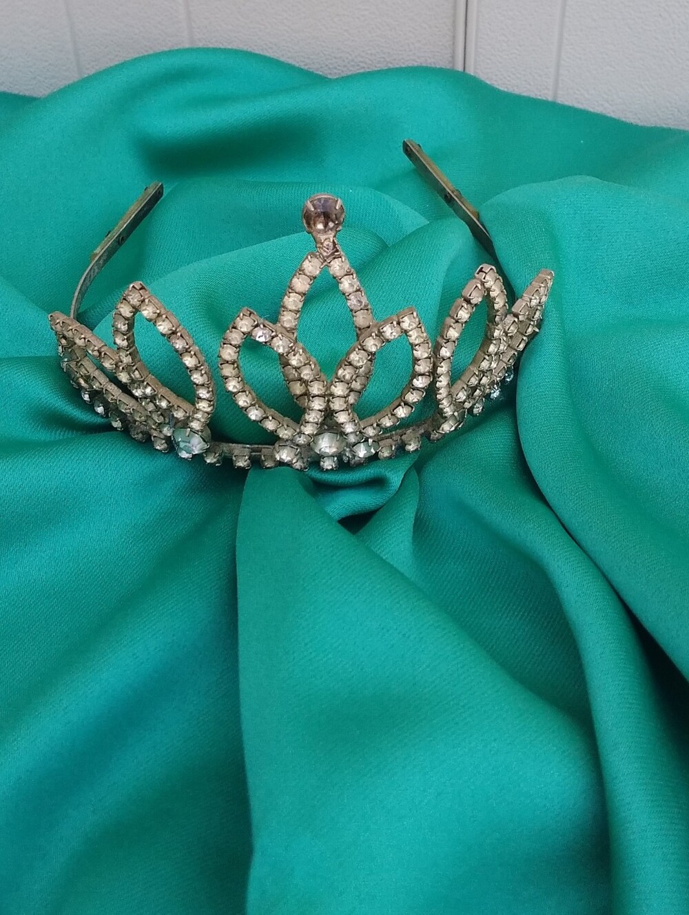 Vintage Rhinestone Tiara Crown 50s 60s - Picture 4 of 10